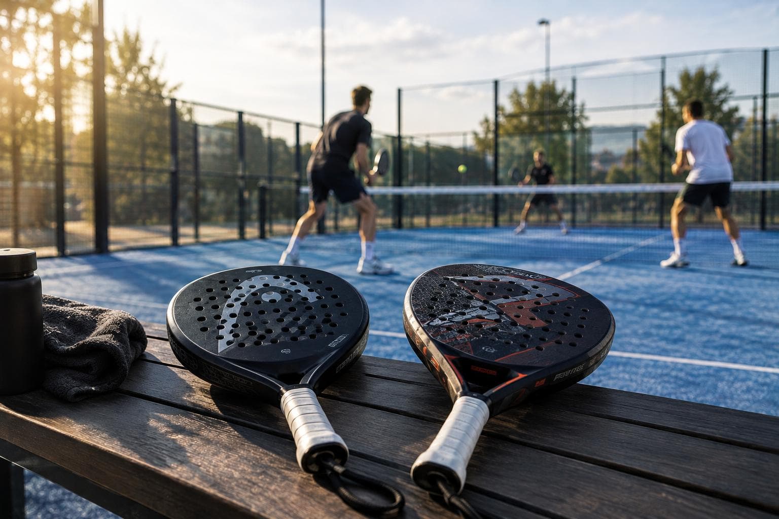 Head Gravity Pro und Babolat Technical Viper Padelschläger im direkten Vergleich