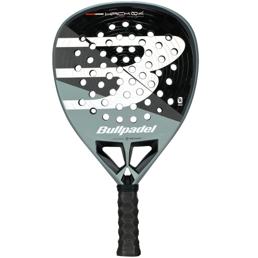 Bullpadel Hack 04 2026 Padel-Schläger in Schwarz, Weiß und Grau