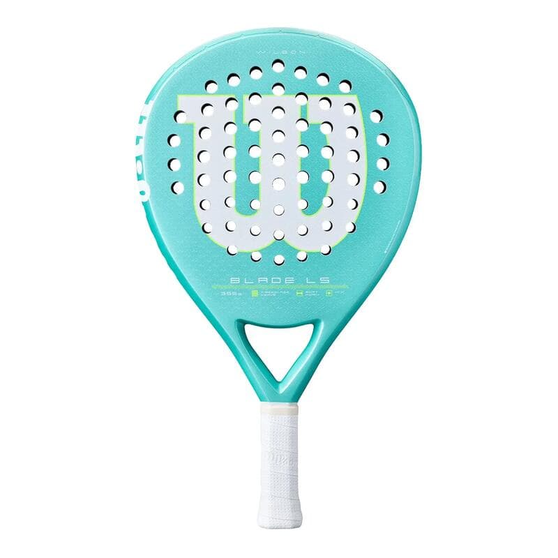 Wilson Blade LS V4 Padel-Schläger in Mint mit weißem Wilson-Logo und weißem Griff